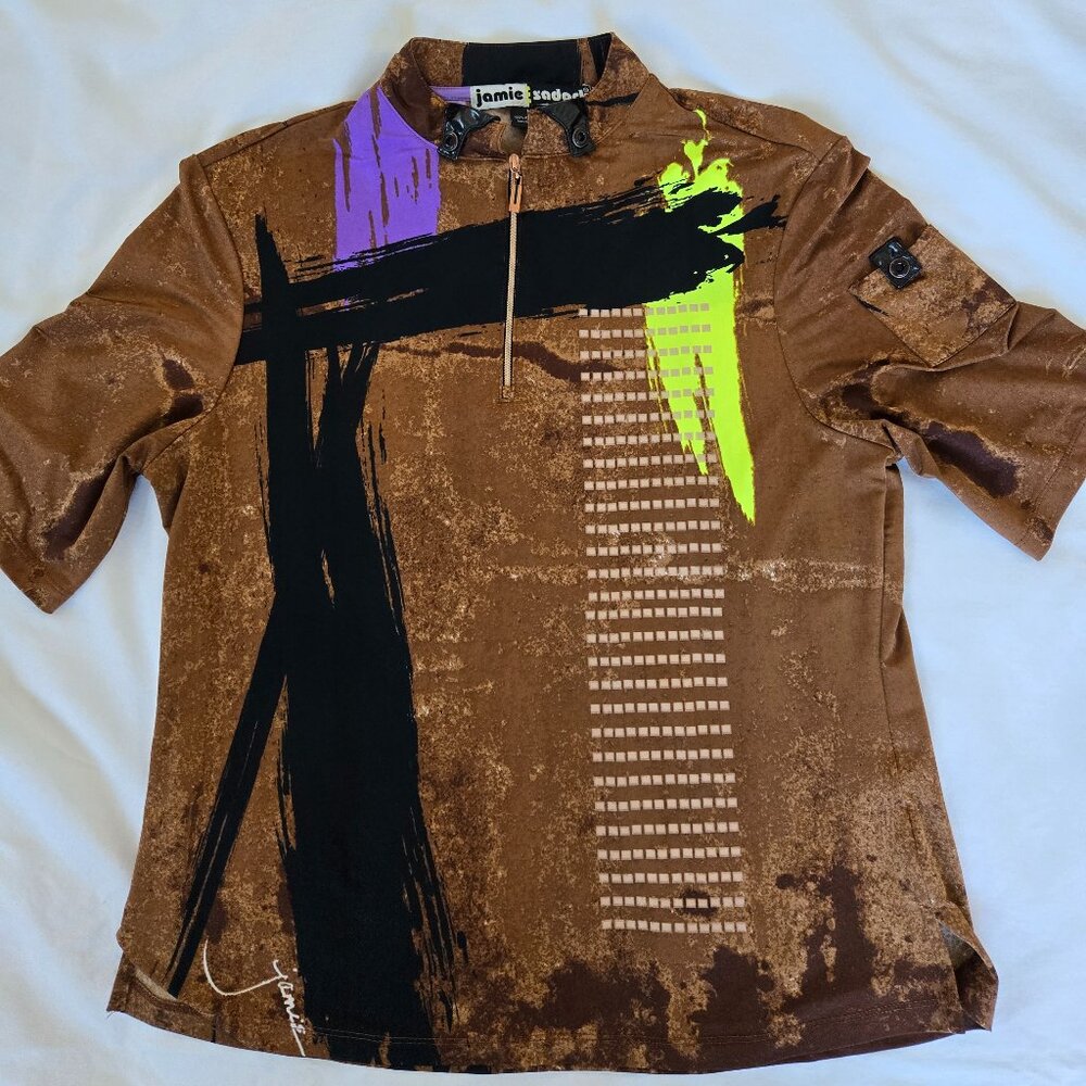 Jamie Sadock Short Sleeve 1/4 Zip Golf Top Size M